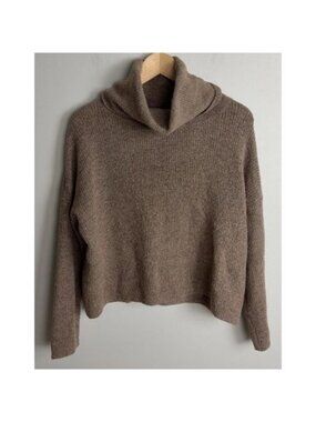 Dreamers by Debut Brown Ribbed Turtleneck Sweater Size XS Long Sleeve Women’s